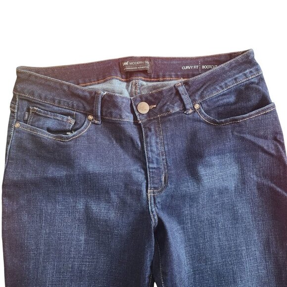 Lee Modern 3404770 Series Curvy Fit Bootcut Jeans Blue Stretch Womens Size 16/S - Picture 4 of 7